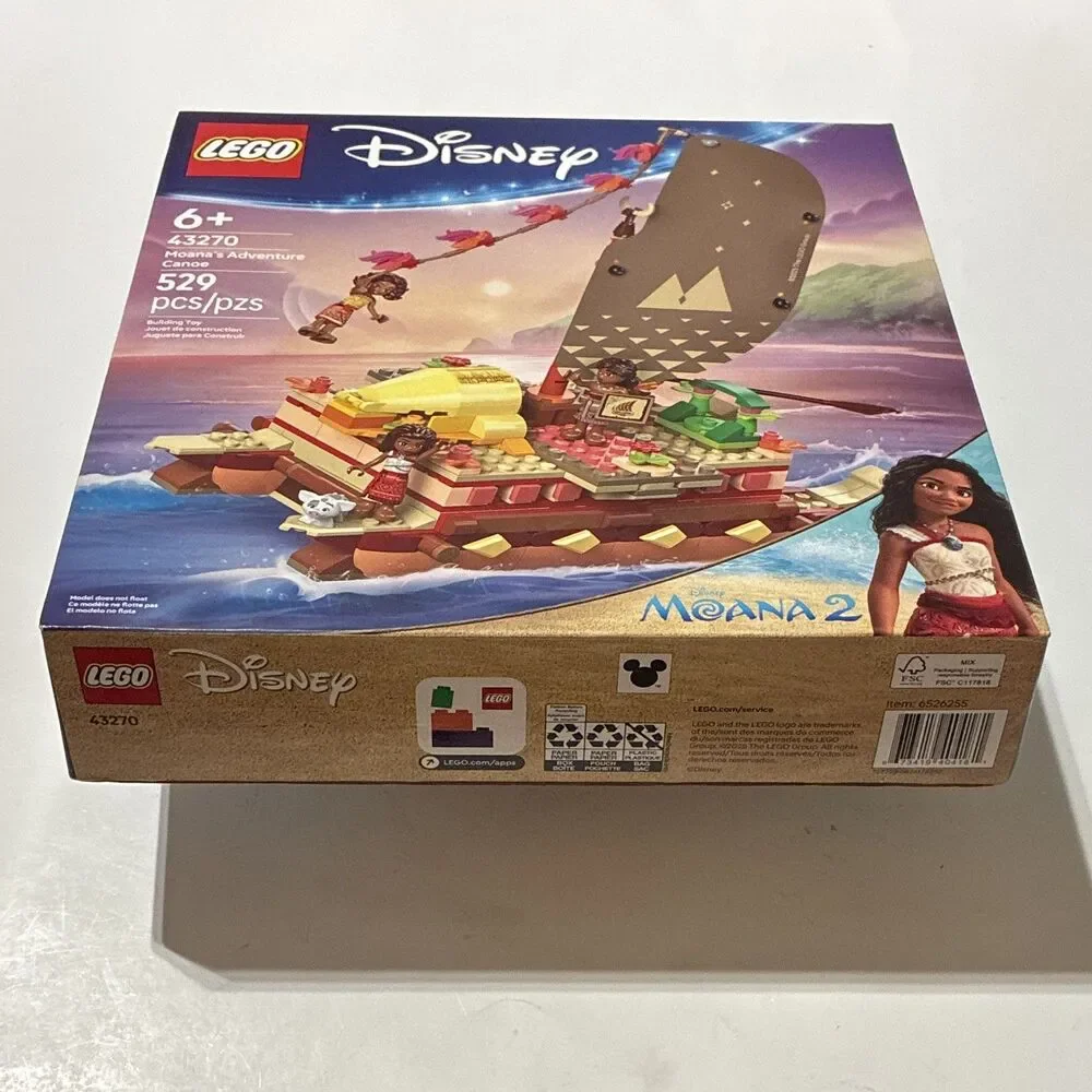 LEGO Disney Moana 2 Adventure Canoe 43270 New Factory Sealed 529 Pieces